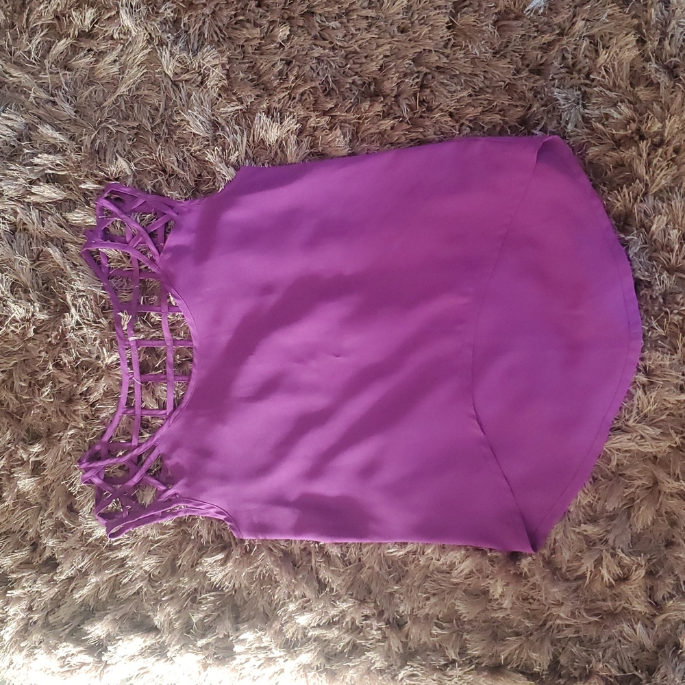 G By Guess Purple Sleeveless Blouse